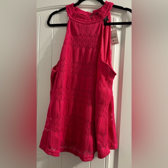 Pink Lace Halter Top - Picture 1 of 3